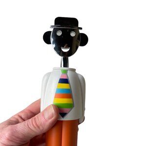 Vintage Alessi Alessandro M. Corkscrew - Alessandro Mendini 2003 (Orange/Striped